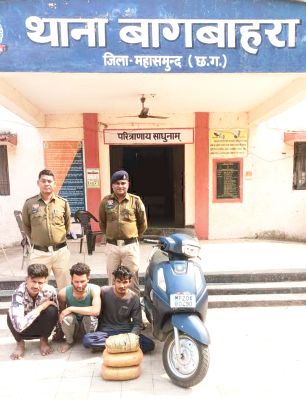 गांजा जब्त, एमपी के तीन तस्कर गिरफ्तार