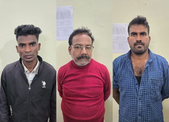शराब तस्करी , तीन आरोपी गिरफ्तार