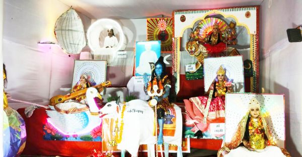 राजिम कुंभ कल्प के संत समागम परिसर में ब्रह्माकुमारी संस्थान की सजीव चैतन्य झांकियां देखने उमड़ी भीड़