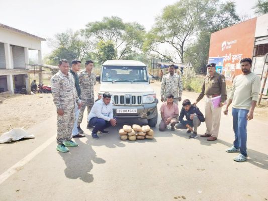 साढ़े 5 लाख का गांजा जब्त, 2 महासमुंद और 2 महाराष्ट्र के आरोपी गिरफ्तार