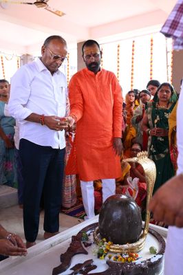 शिवरात्रि पर कुरूद में हुआ बाबा बैद्यनाथ मंदिर का उद्घाटन