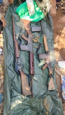  गरियाबंद में पहाड़ी क्षेत्र से नक्सलियों के डंप हथियार बरामद