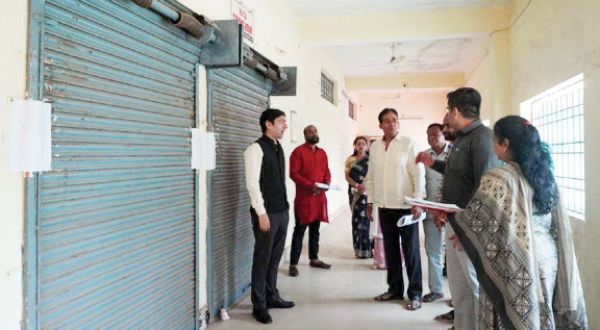 ईवीएम वेयर हाउस का निरीक्षण