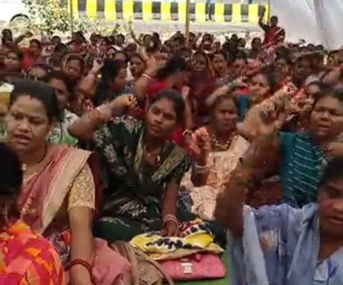 आंगनबाड़ी कार्यकर्ता और सहायिकाओं  की दो दिनी कामबंद हड़ताल