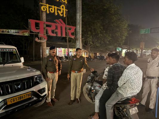 होली से पहले रायगढ़ पुलिस का पैदल मार्च और ताबड़तोड़ कार्रवाई