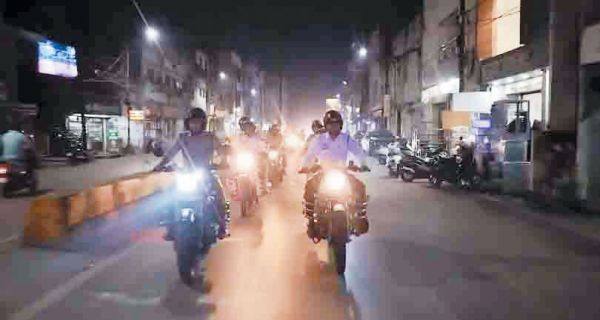रायगढ़ पुलिस ने की बाइक पेट्रोलिंग