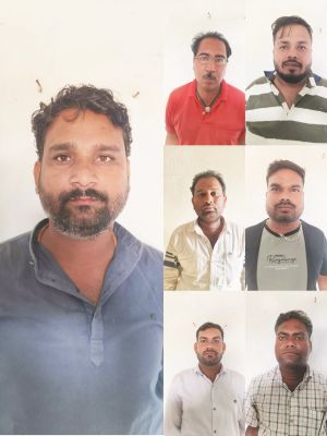 हाई प्रोफाइल जुआ अड्डे का भंडाoफोड़, सरपंच व नेता के रिश्तेदार समेत 7  गिरफ्तार