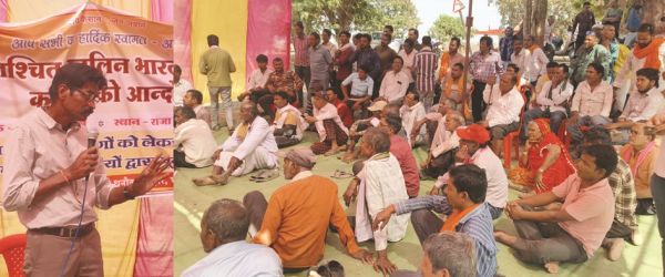 थनौद के ग्रामीणों ने भारत माला प्रस्तावित प्रोजेक्ट के ड्राइंग डिजाइन में संशोधन किए जाने सौंपा मांग पत्र