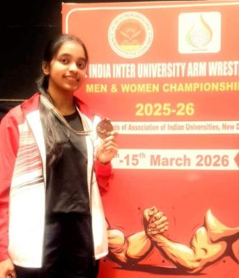 भिलाई की छात्रा ने इंटर यूनिवर्सिटी चैंपियनशिप में जीता कांस्य पदक