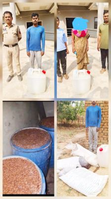  कई जगह दबिश, अवैध महुआ शराब जब्त