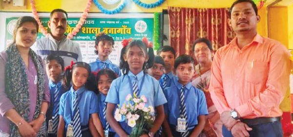 बुनागाँव की छात्रा जानवी कौशिक का नवोदय विद्यालय के लिए चयन