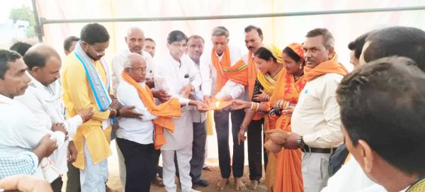 मोखेतरा में कर्मा माता जयंती व भूमिपूजन