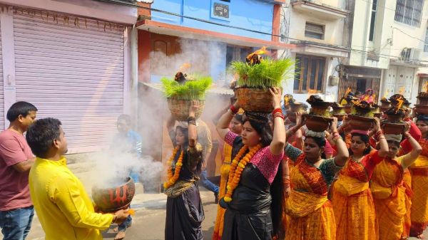 जसगीतों के साथ जोत जंवारा का विसर्जन