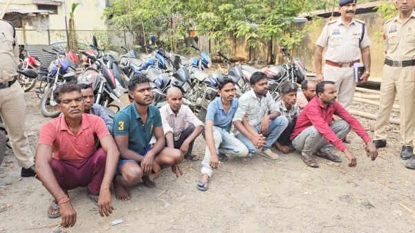 अंतरराज्यीय चोर गिरोह का पर्दाफाश, 21 बाइक बरामद, 9 गिरफ्तार