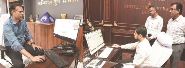 संभाग आयुक्त-कलेक्टर ने भरा ऑनलाइन स्व गणना प्रपत्र