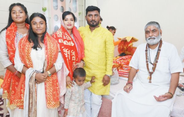 कुरुद में मैहर धाम के पीठाधीश्वर का स्वागत