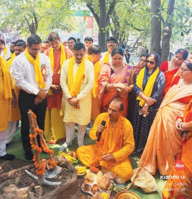 भगवान परशुराम चौक स्थापना का किरोड़ीमल नगर में भूमिपूजन