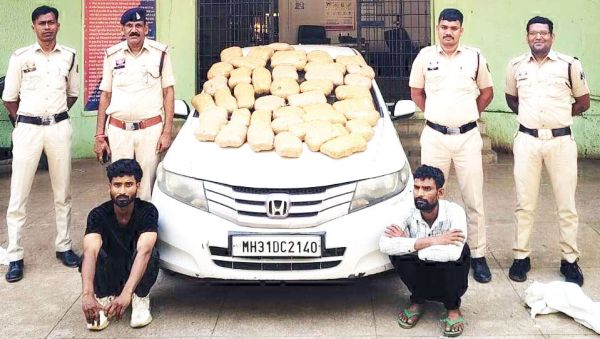 महासमुंद के रास्ते ओडिशा से महाराष्ट्र जा रहा 9 लाख का गांजा बरामद, 2 गिरफ्तार