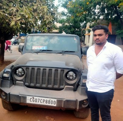 'पुलिस' लिखी थार से दहशत फैलाने वाला गिरफ्तार, वाहन जब्त