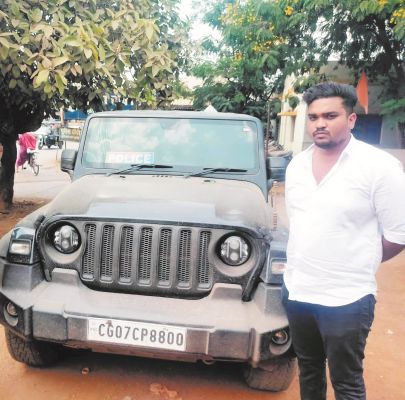 ‘पुलिस’ लिखी थार से दहशत फैलाने वाला गिरफ्तार, वाहन जब्त