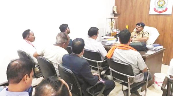 ट्रैफिक डीएसपी ने मैरिज गार्डन संचालकों के साथ की बैठक