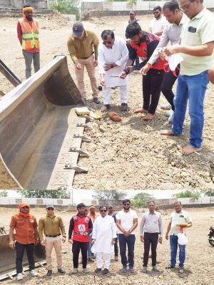 रामसागर तालाब गहरीकरण, नपाध्यक्ष ने किया भूमिपूजन