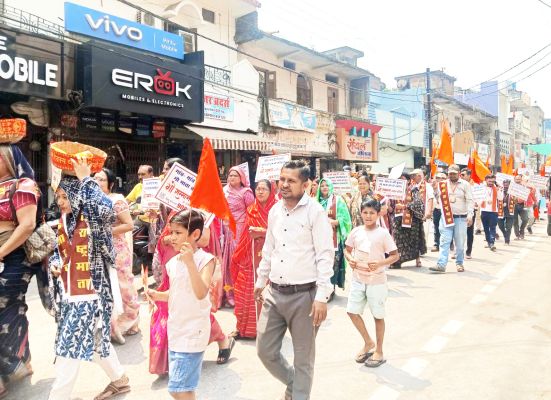 तहसील मुख्यालयों में निकली गौ सम्मान रैली