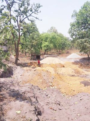 वर्दी का धौंस दिखाकर आदिवासी की जमीन पर बेजा कब्जा