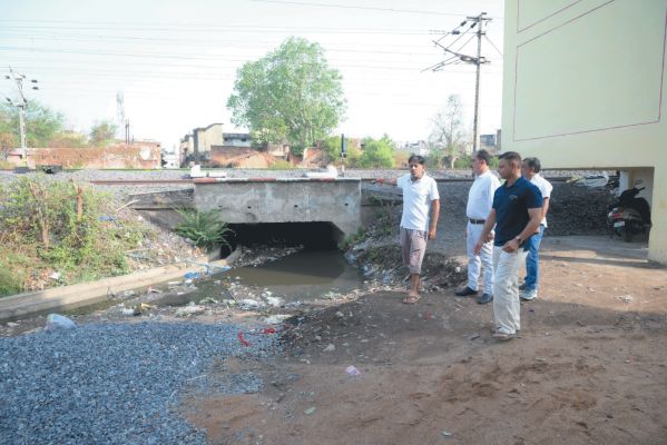 नपाध्यक्ष-सीएमओ का नगर के वार्डो में औचक निरीक्षण