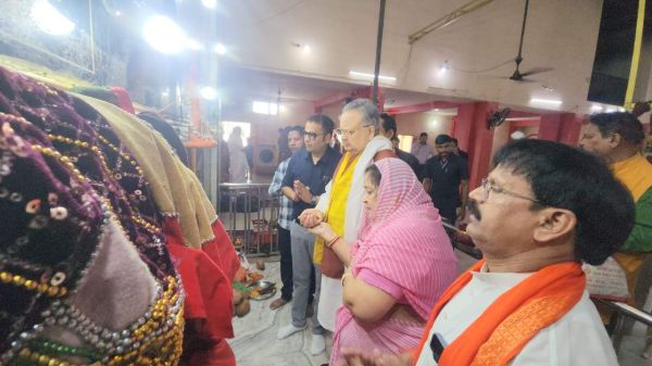 स्वास्थ्य लाभ के बाद पहली बार नांदगांव पहुंचे रमन सिंह का जोशीला स्वागत
