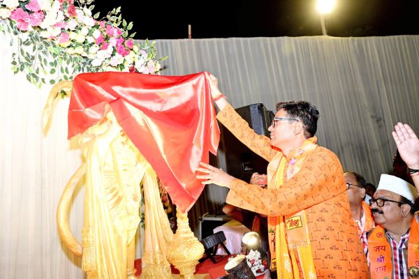 51 फीट ऊंची कांस्य बजरंगबली प्रतिमा की होगी स्थापना, वित्त मंत्री ने किया भूमिपूजन