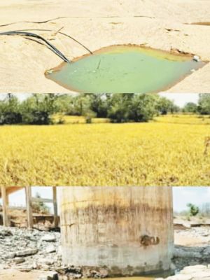 अमेठी के किसान सबमर्सिबल  पंप से कर रहे सिंचाई