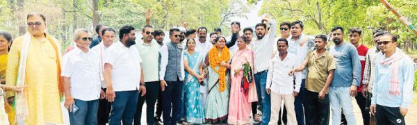 राज्यसभा सांसद फूलोदेवी नेताम के बस्तर आगमन पर स्वागत