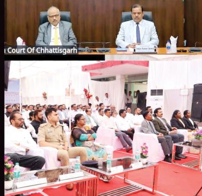 प्रधान जिला एवं सत्र न्यायालय भवन कोंडागांव का चीफ जस्टिस रमेश सिन्हा ने किया वर्चुअल भूमिपूजन व शिलान्यास