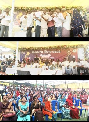 समाधान शिविर में ग्रामीणों ने चीप रेंज की शराब उपलब्ध कराने ज्ञापन