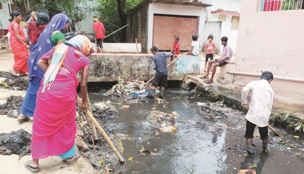 स्वच्छ सर्वेक्षण की तैयारी तेज, वैशालीनगर जोन में नालों की सफाई