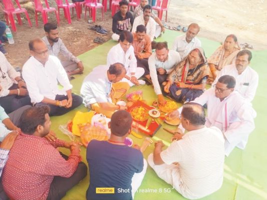 धीवर समाज भवन निर्माण का भूमिपूजन