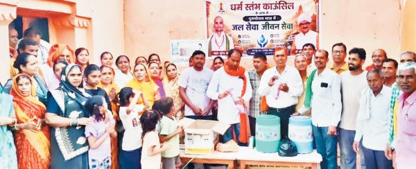 धर्म स्तंभ कौंसिल का सेवा अभियान तेज, शीतल पेयजल वितरण