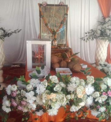 राधा कृष्ण मंदिर में  अखंड रामायण पाठ