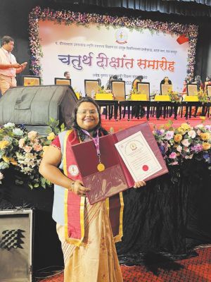 प्रज्वलिका को मिला गोल्ड मेडल