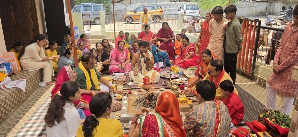 श्रीमद्भागवत कथा का हवन-पूजन व भंडारे के साथ समापन