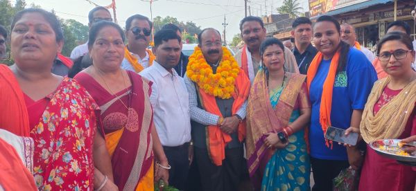 बचेली में उपमुख्यमंत्री साव का जोरदार स्वागत