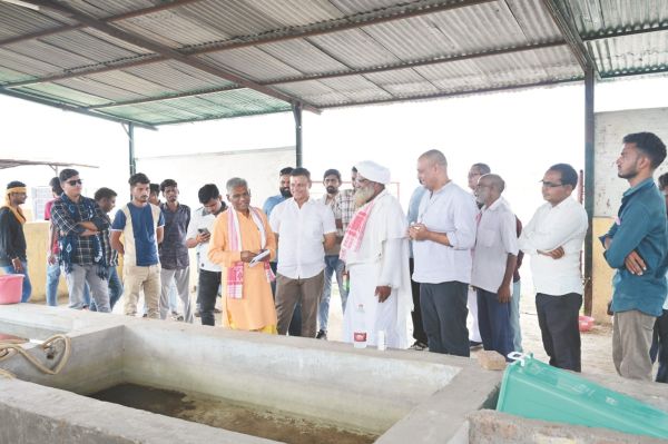 निर्माणाधीन गौधाम का निरीक्षण, गौसेवा व गौसंरक्षण का एक आदर्श केंद्र बनाने चर्चा