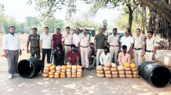 36 लाख का गांजा जब्त, एक नाबालिग समेत 5 तस्कर गिरफ्तार, एक फरार