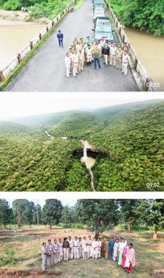  उदंती सीतानदी टाइगर रिजर्व में साढ़े 9 सौ हेक्टेयर जमीन  पर हटाए गए अतिक्रमण, दुर्लभ वन्यजीव पाए गए