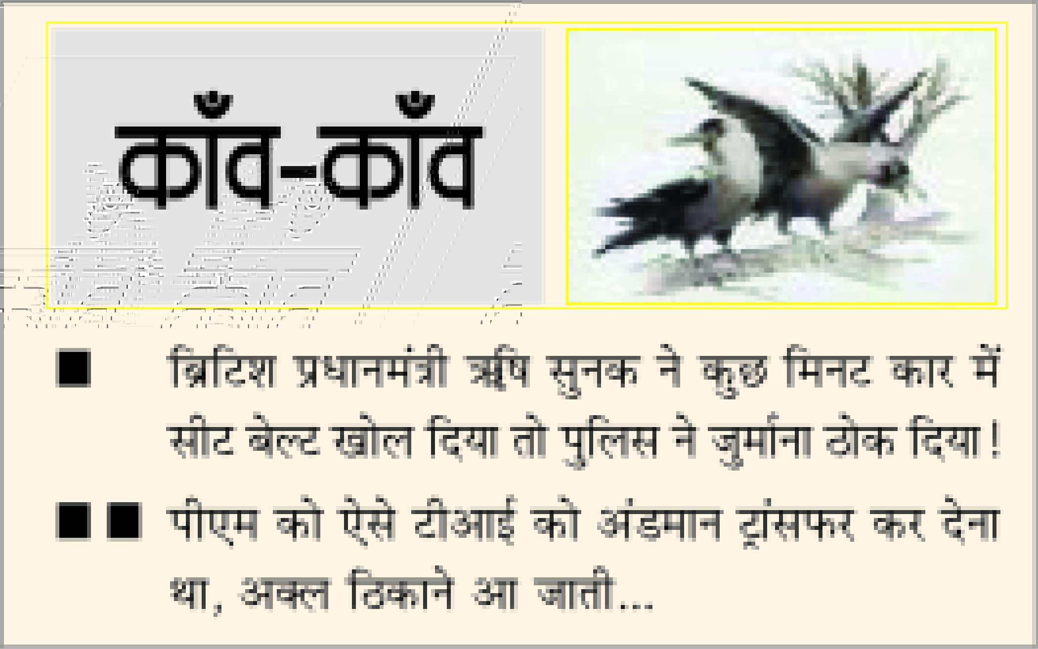 दैनिक 'छत्तीसगढ़' का काँव-काँव, 22 जनवरी