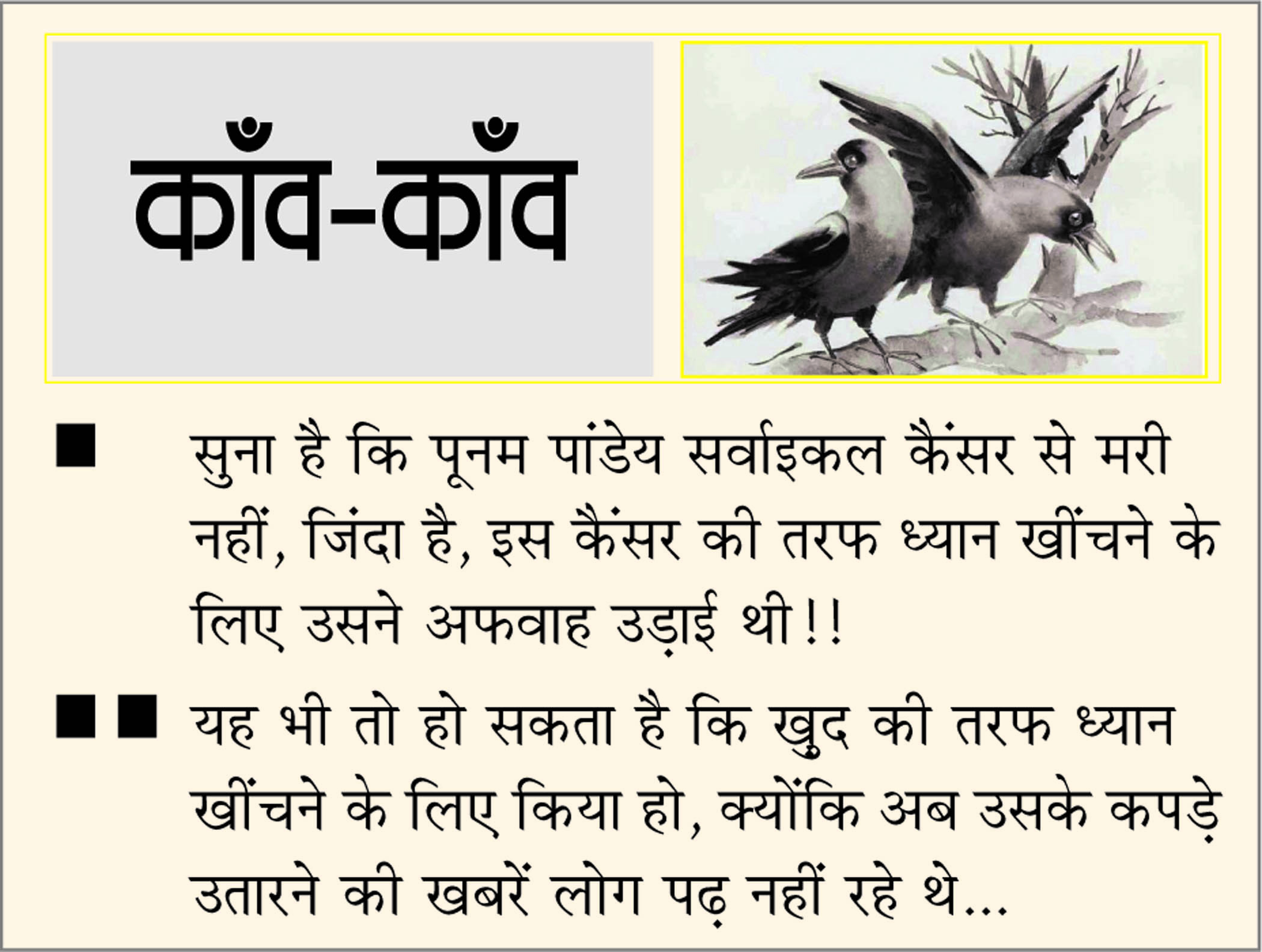 दैनिक 'छत्तीसगढ़' का काँव-काँव, 3 फरवरी