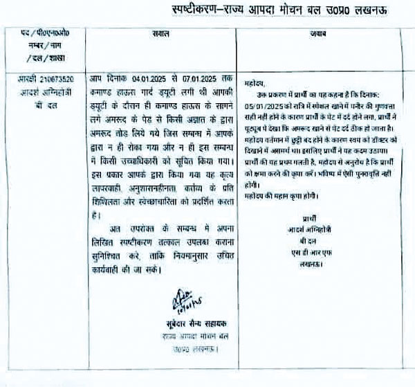 राजपथ-जनपथ : अमरूद खा लेने पर शो कॉज नोटिस