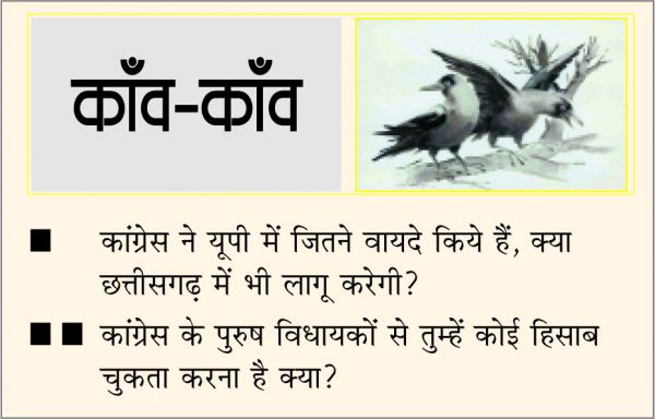 दैनिक 'छत्तीसगढ़' का काँव-काँव, 16 नवंबर