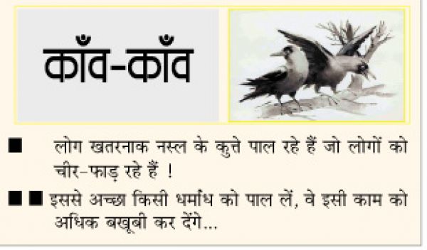 दैनिक 'छत्तीसगढ़' का काँव-काँव, 9 सितम्बर
